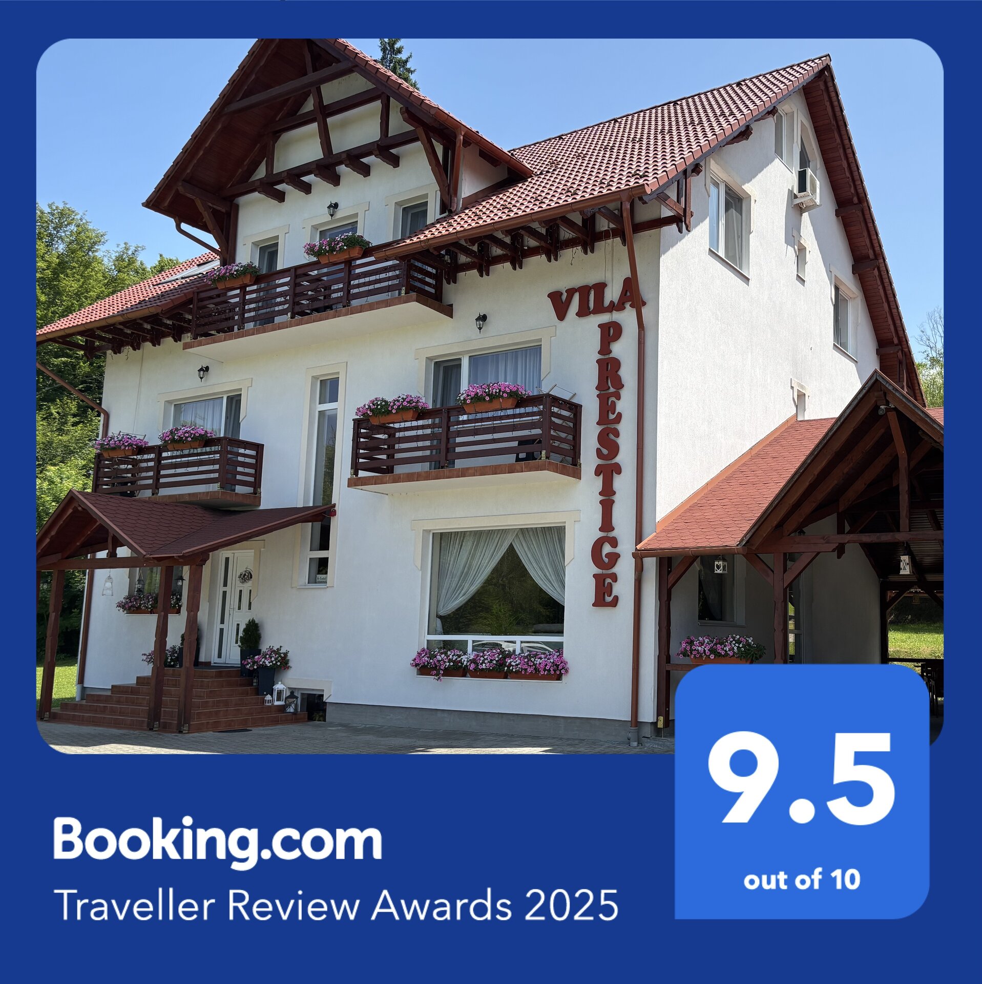 Booking.com Traveller Review Awards 2025 — 9.5 out of 10